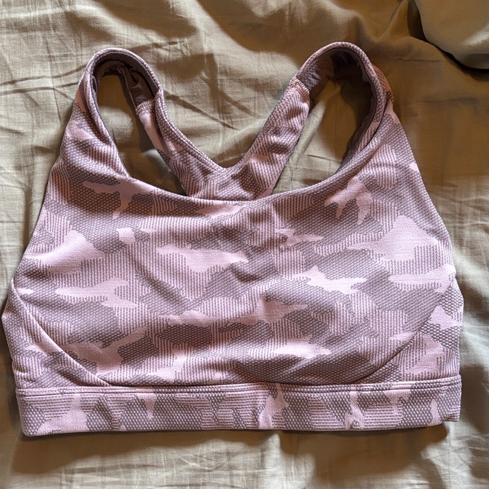 Athleta Lavender Camo Sports Bra